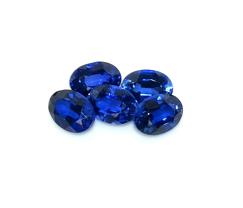 6×4 mm To 12×10 mm Blue Sapphire Color Lab Grown Oval Cut 01 Pcs Only Gemstone