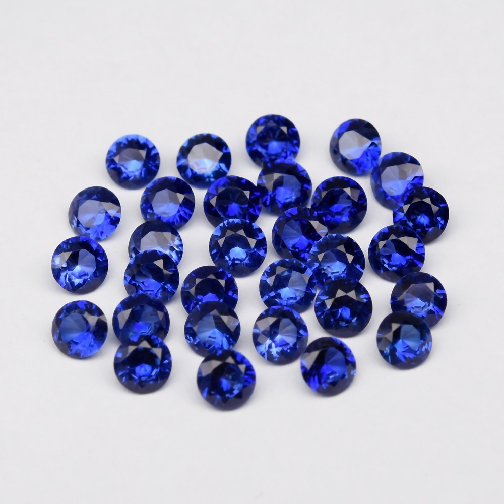 💎 30pcs Lot 4.16ct 3mm VS-VVS Round Brilliant Blue Sapphire – Ceylon, Gems