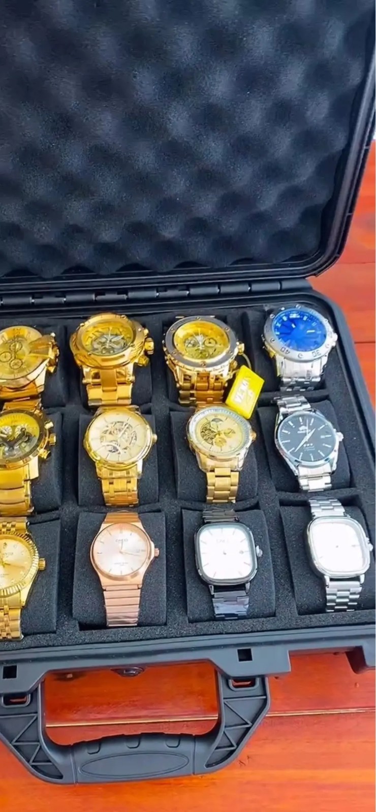 8/15 Slot Watch Collection Box Waterproof Sponge Case Jewelry Storage Organizer