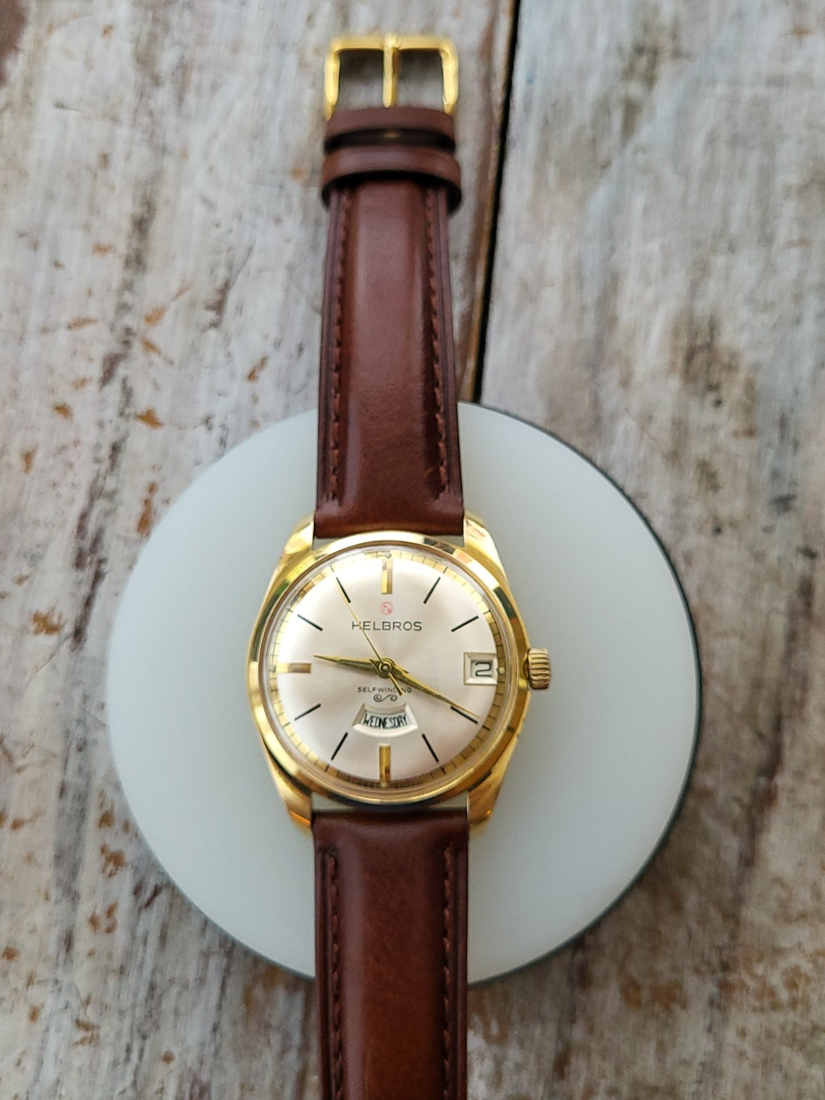 Helbros automatic D/D mens vintage G.P watch (just fully serviced).