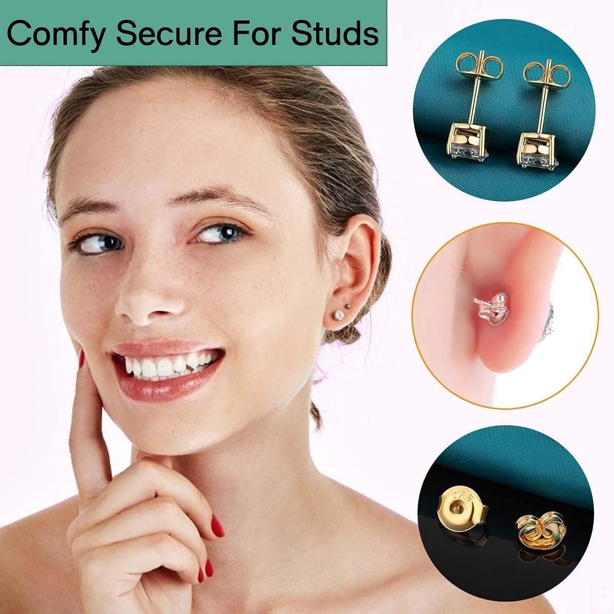 14k Gold Replacement 6 Pair Screw Back for Stud Earrings Top Quality Backs
