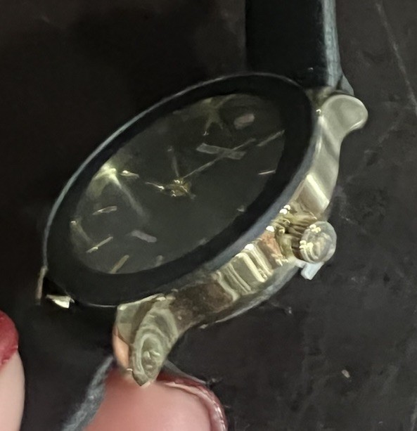 Womens Ellen Tracy Gold-Tone Diamond Dial Watch New In Box