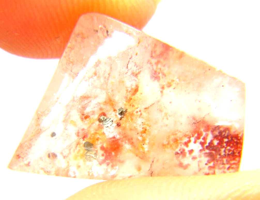 IP-15 Ironite Quartz 11.70ct 14x20x6mm free form limonite Hematoide fire quartz