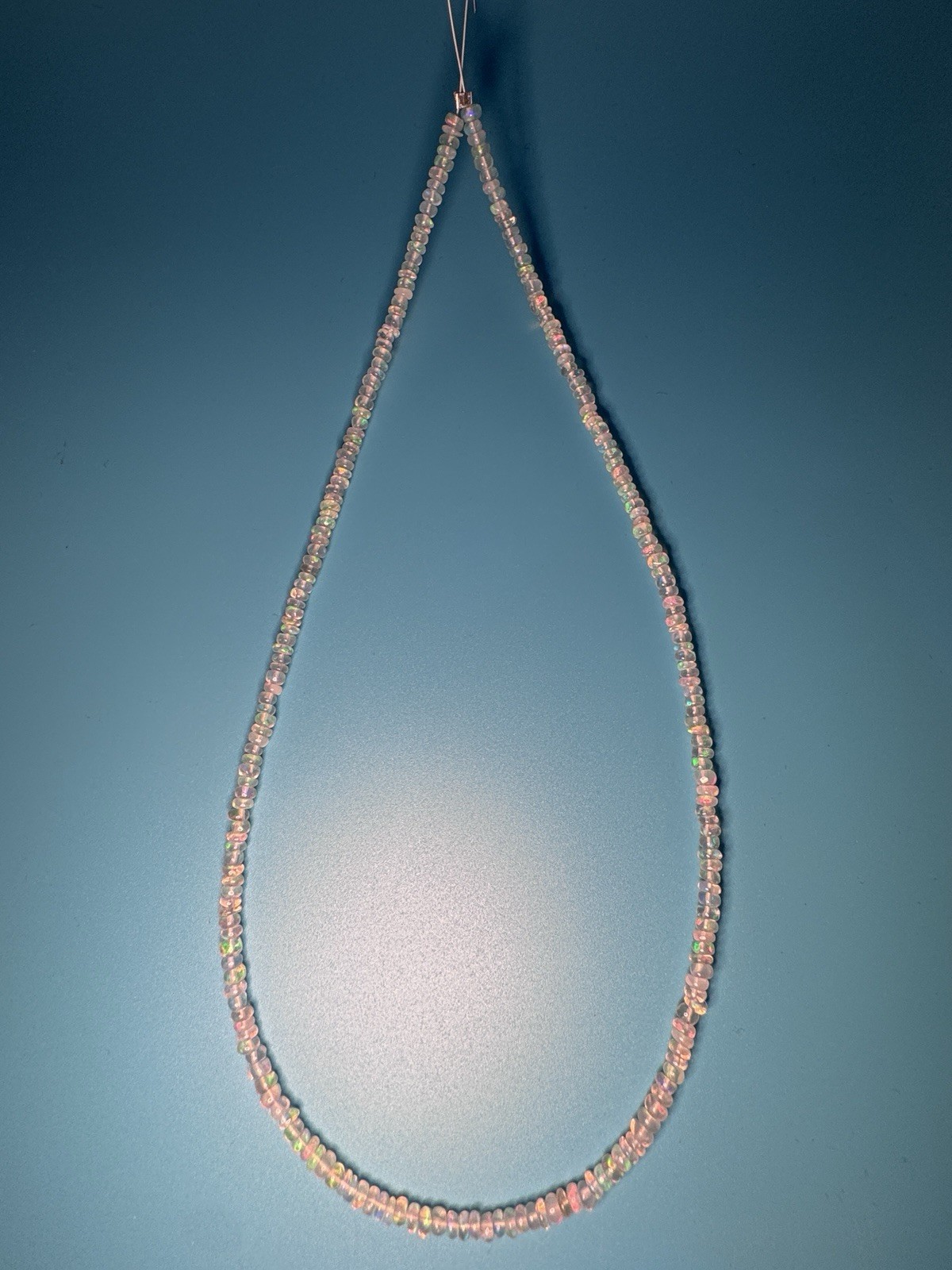 3.5 mm Ethiopia opal roundel Heishi 15in