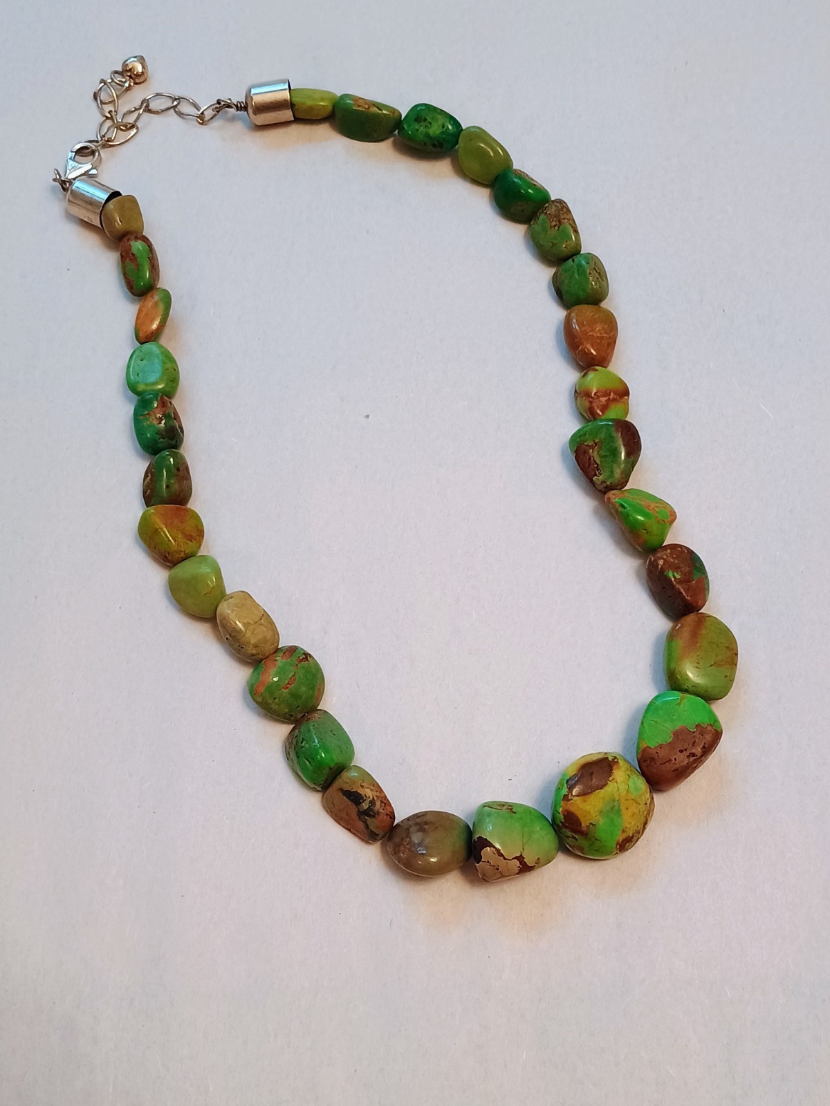 Jay King Mine Finds DTR Silver 925 Green Turquoise Nugget Beaded Necklace