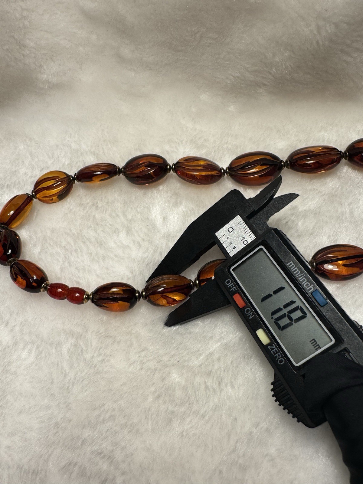Natural Baltic Amber Bead Necklace – Large Polished Cognac Beads 56.37g 51cm