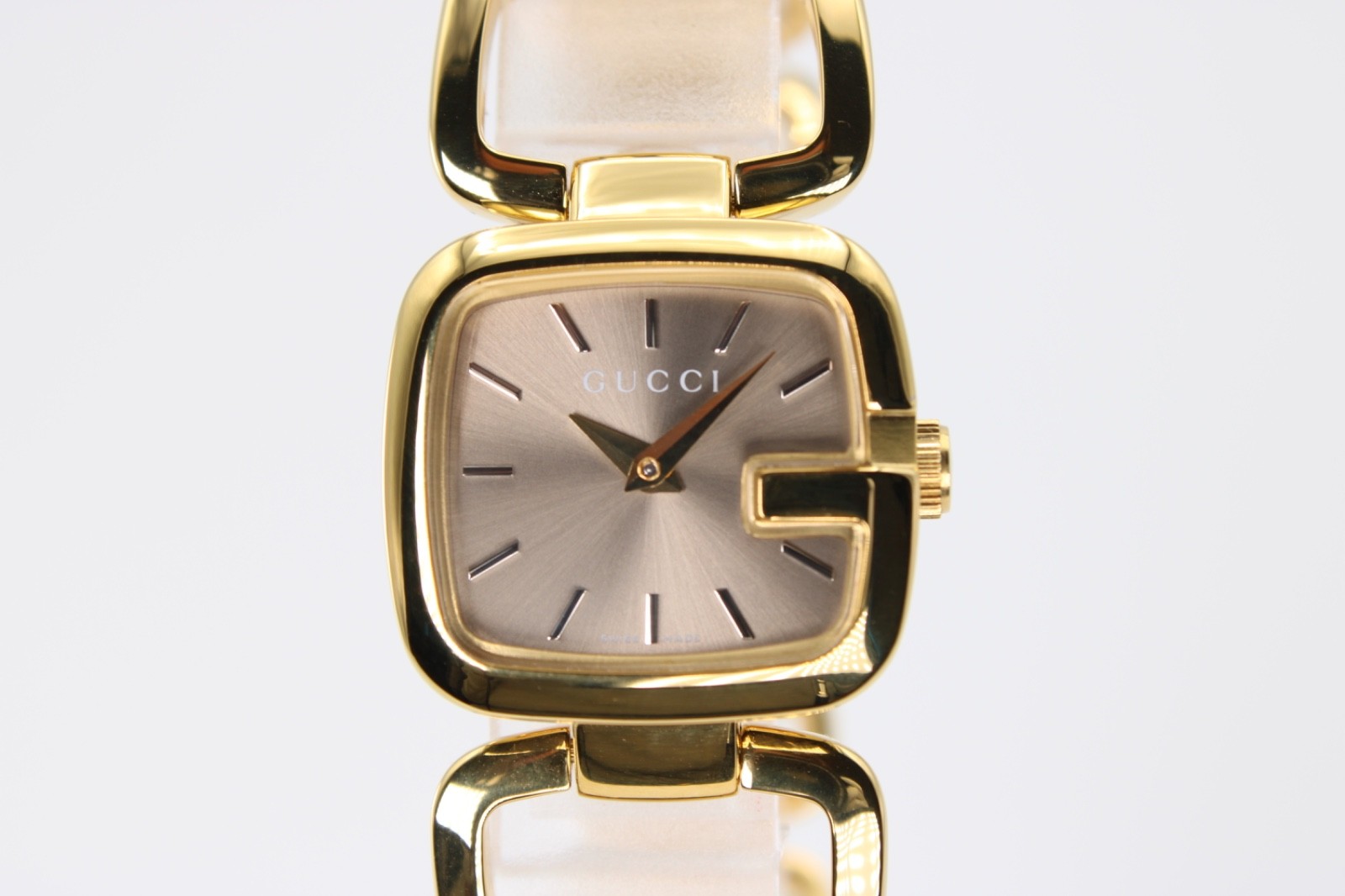 GUCCI YA125511 G- Brown Sunbrushed Dial Ladies Watch 24mmx22.5mm