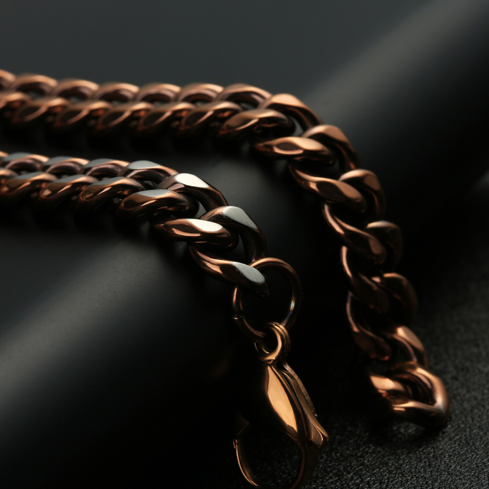 Stainless Steel Necklaces For Men Women Cuban Link Brown Basic Jewelry