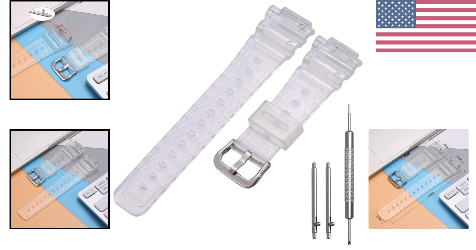 Stylish Resin Replacement Watch Band for Men’s Casio G-shock GA2100, GA2110