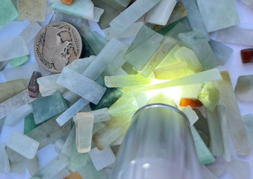 Grade A Green Burmese Jadeite Polished Cuttings 829cts