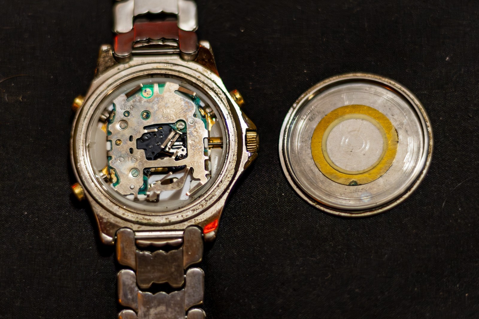 Vintage Elgin Ana-Digi Two-Tone Men’s Diver Watch – Ref. FCA101 – FOR PARTS