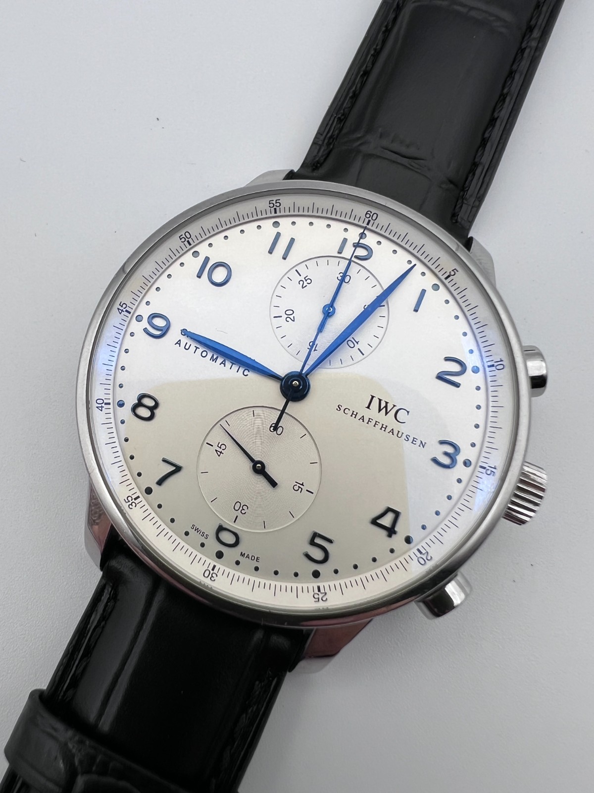 IWC Portugieser IW371446 41mm SS Silver Dial Automatic Watch #C12612