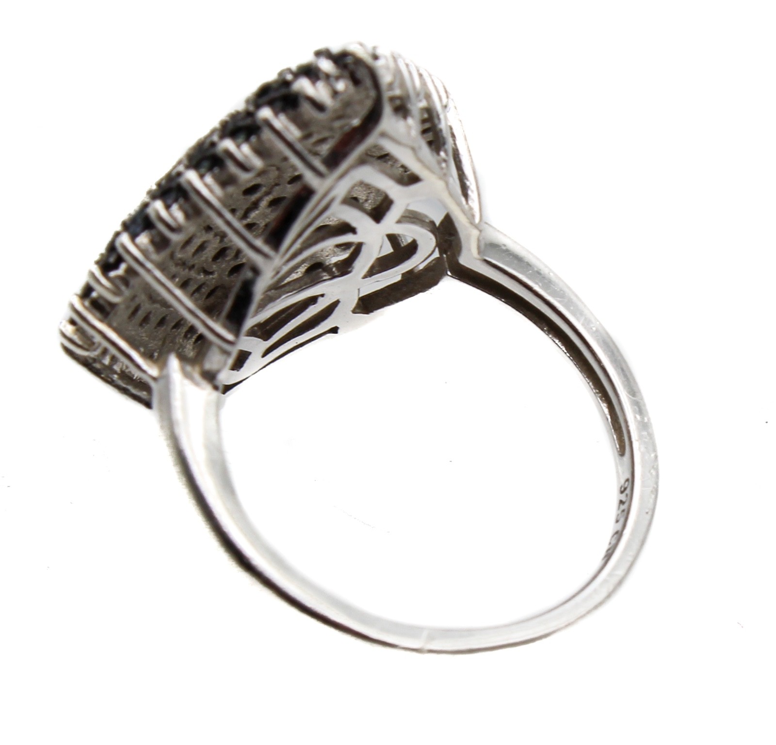 Black Spinel 925 Sterling Silver Ring Size 5 by Fuzion Creations International