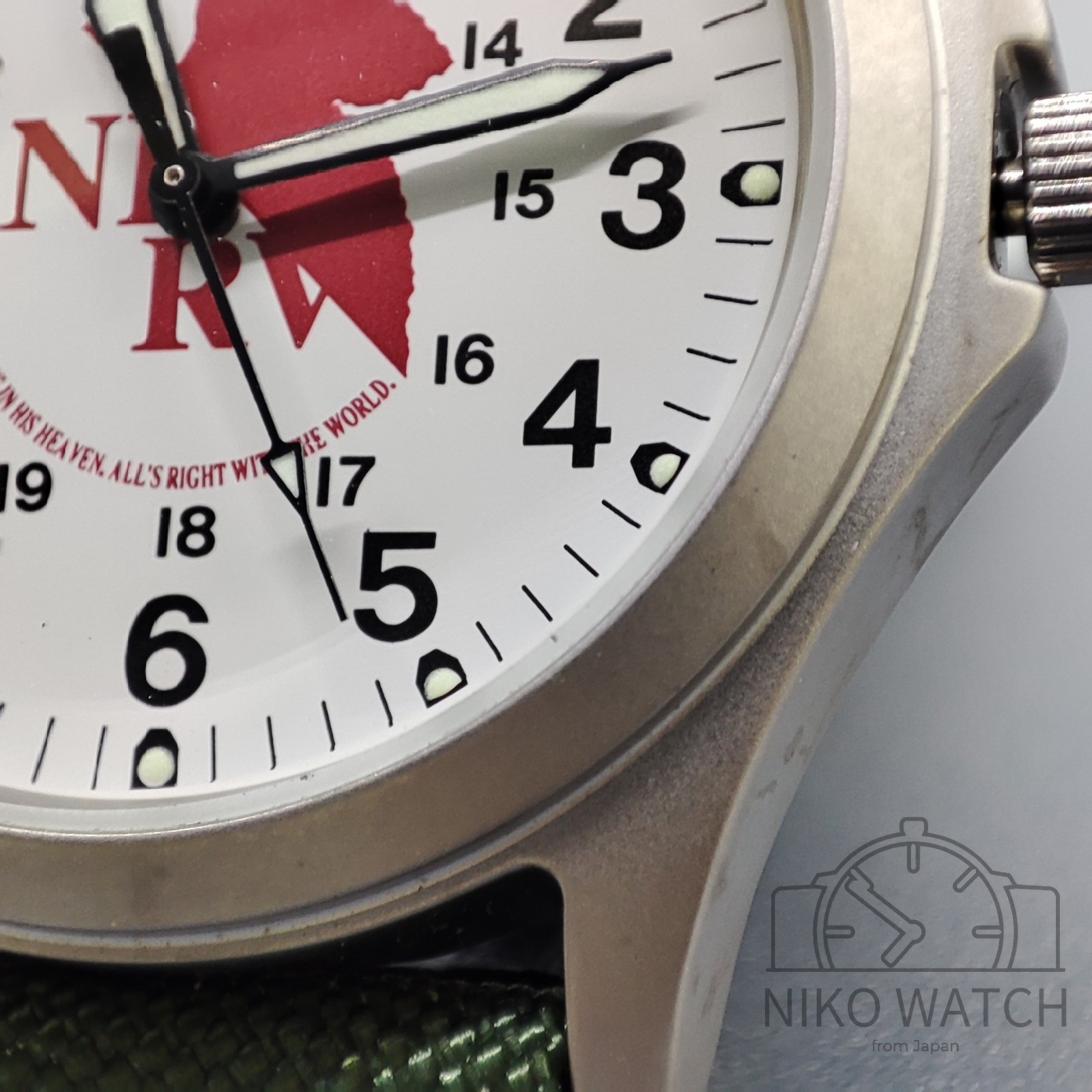 Neon Genesis Evangelion Official Military Wristwatch Movic Japan [Excellent]