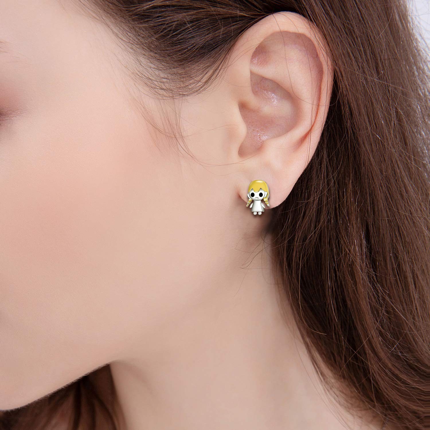 30 Assorted Stainless Steel Stud Earrings for Teen Girls – Hypoallergenic Fai…