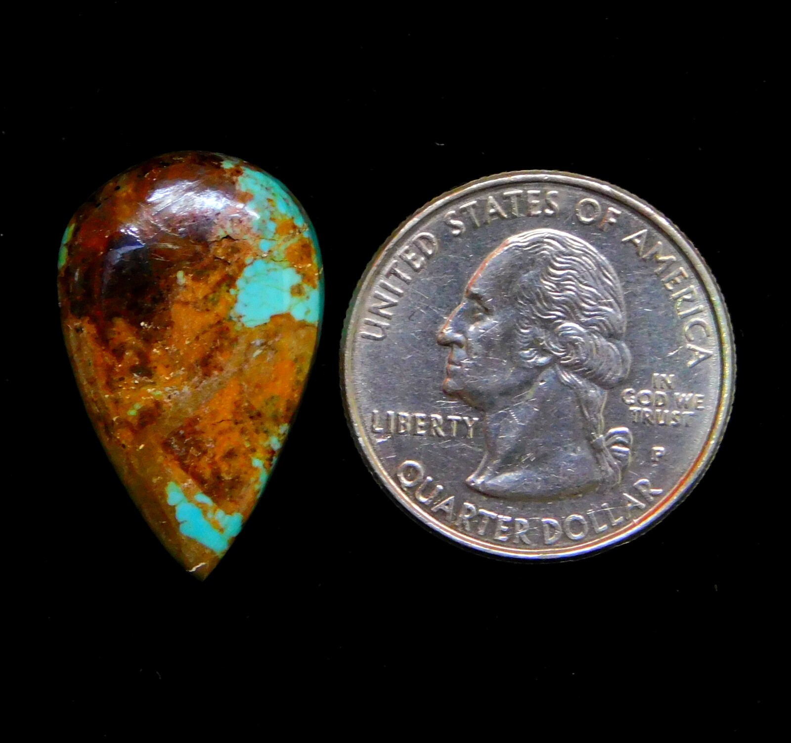 15 CT NATURAL NUMBER EIGHT TURQUOISE PEAR CABOCHON GEMSTONE 26x16x5 MM CT=365