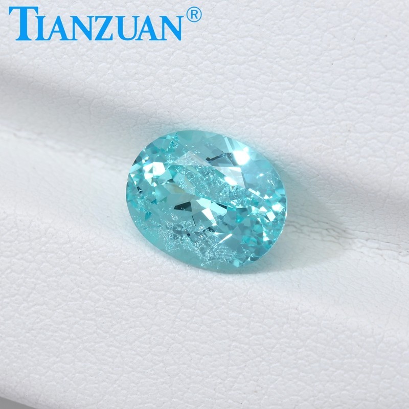 Synthetic YAG Oval Shape Blue Color with inclusions loose Gemstones