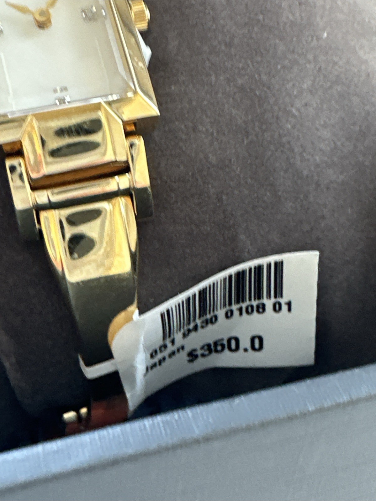 Bulova Bangle Ladies Diamond Gold Plated Stainless Quartz Watch 97P141