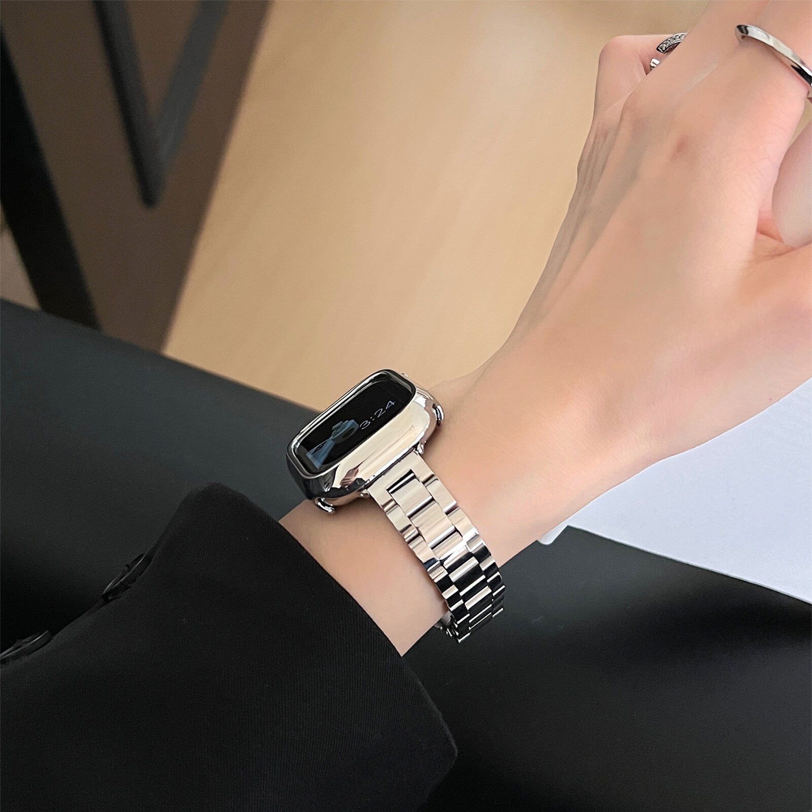 Thin Stainless Steel Metal Band For iWatch Ultra SE Series 10/9/8/7/6/5/4/3/2/1