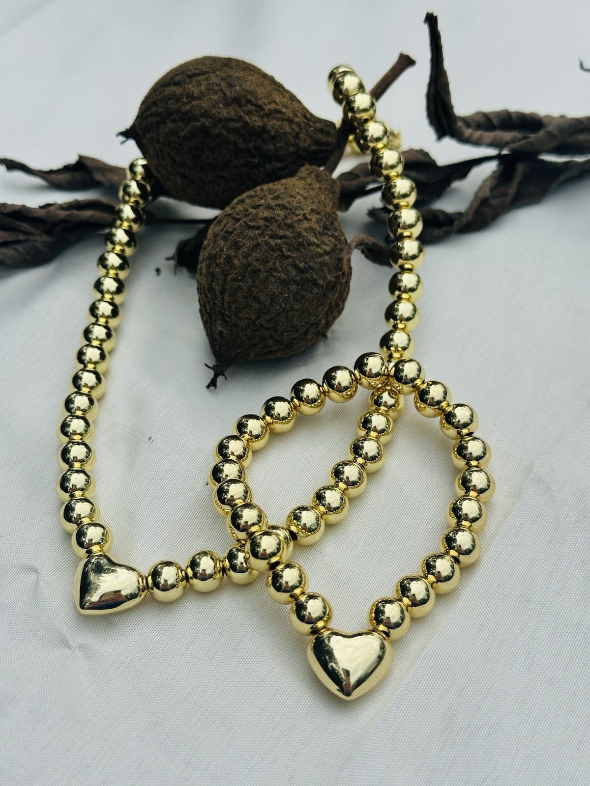 Set Hearts Gold Stainless Steel (2piezas) Cadena Y Pulsera Uso Diario