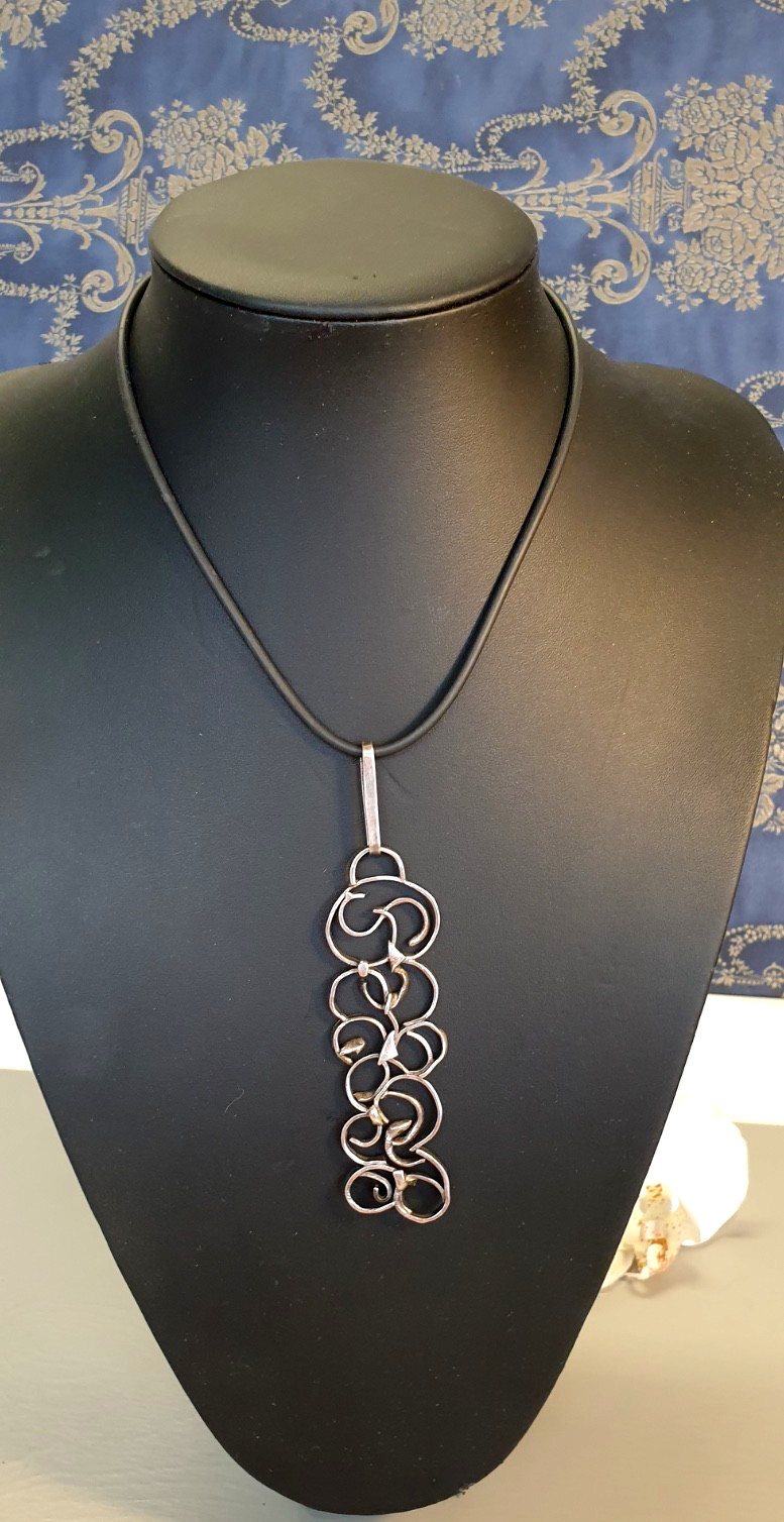 XXL large 925 silver pendant master hallmark 12 cm long! solid & chain