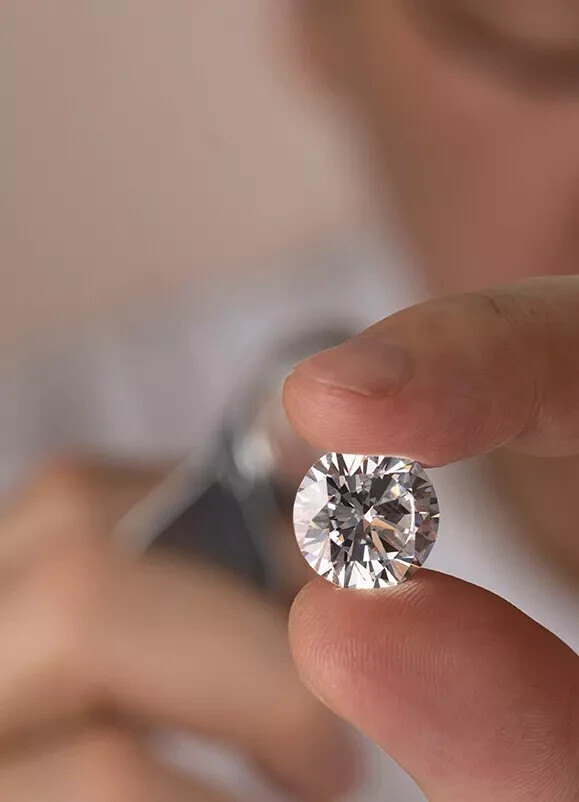 2.45 CT Natural White Diamond Round Cut 9 MM VVS1 D Grade IDGL Certified A3