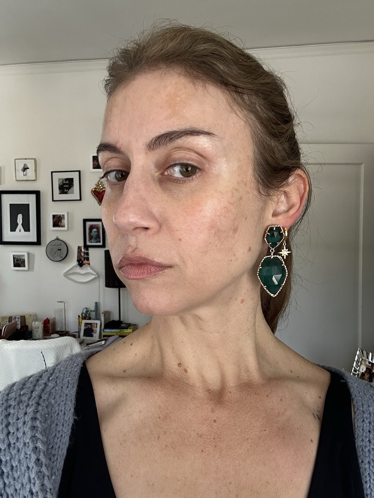 *Rare* Vintage Kendra Scott Teardrop Dark Green Dangle Drop Earrings