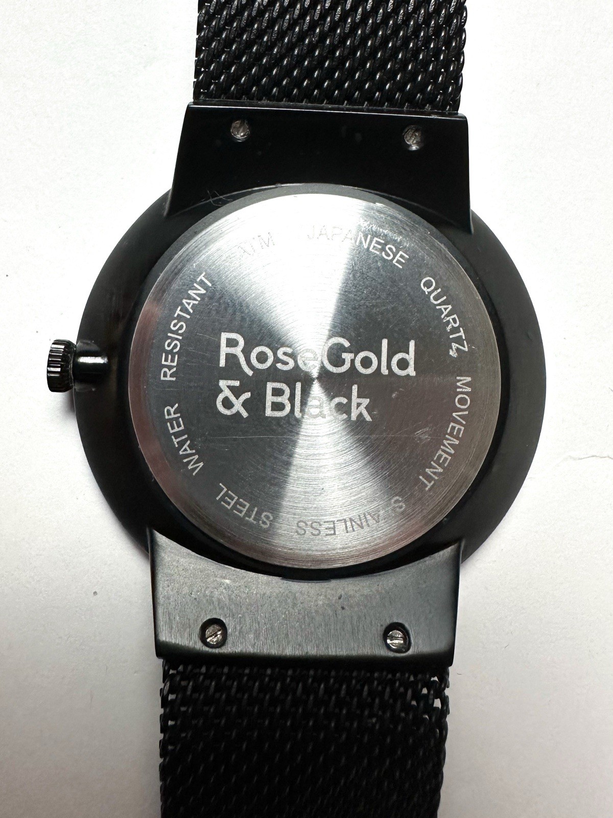 RG&B Black Metal Mesh Watch