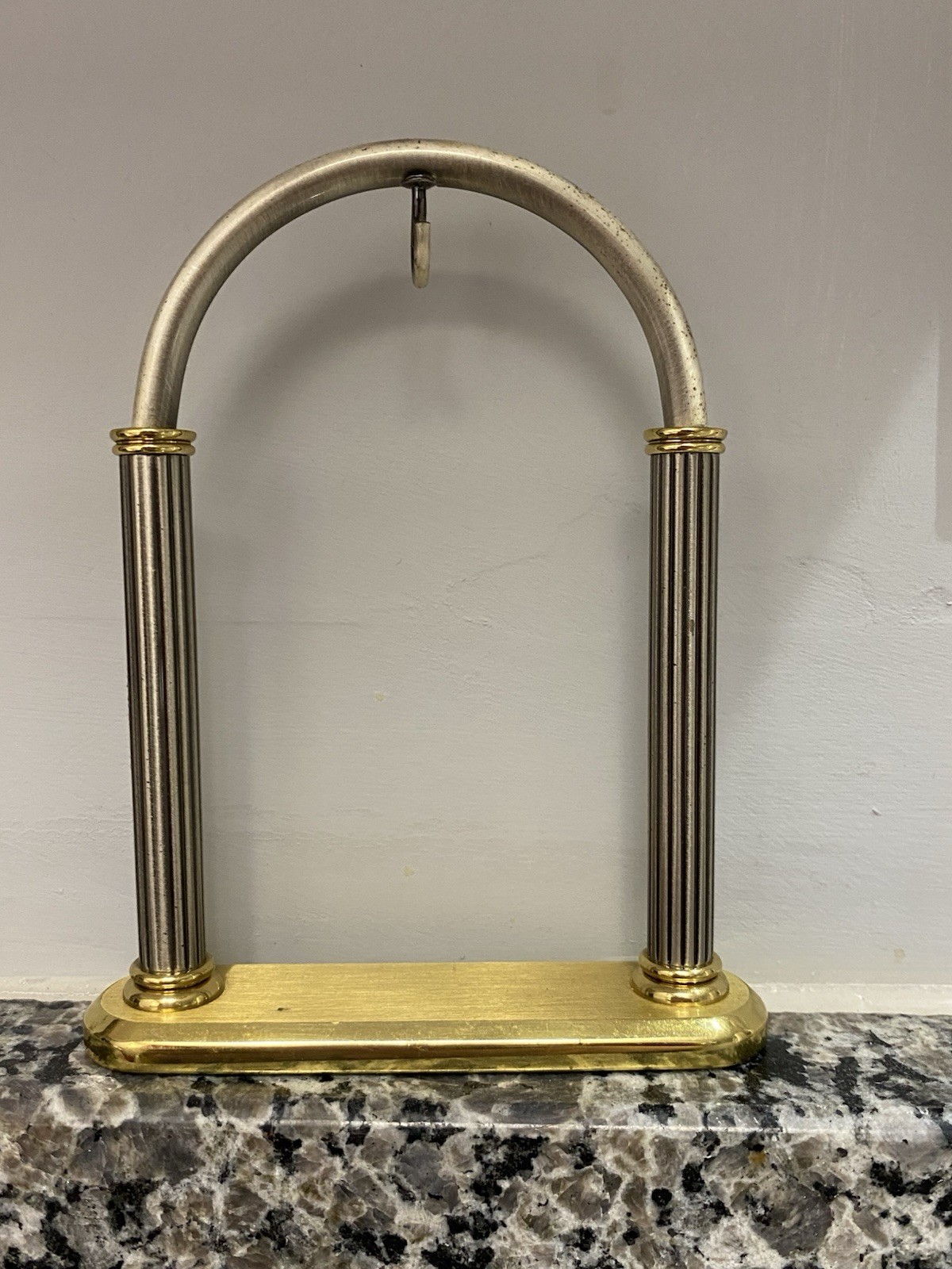 Pocket Watch Holder Chrome & Gold color See pics for measurements unkown maker