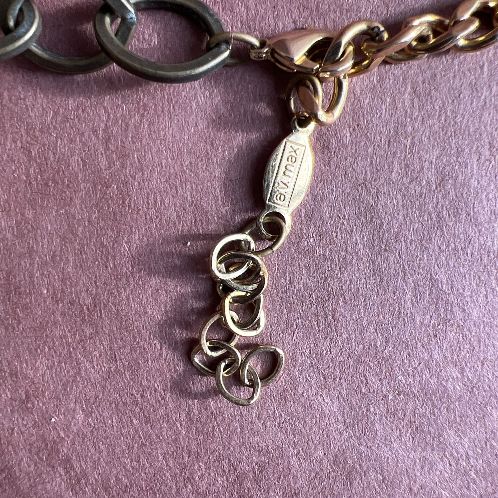 a.v. Max Tri Colored Chain Necklace 18″ with 2″ Extender