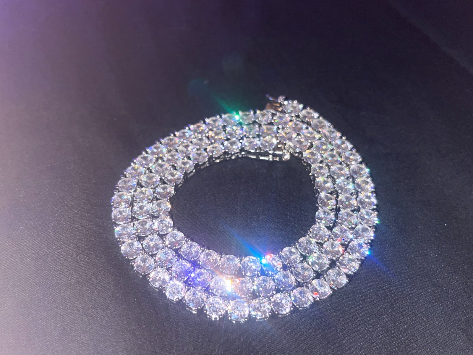 Colored Zirconia Tennis Necklaces ICED OUT Jewelry