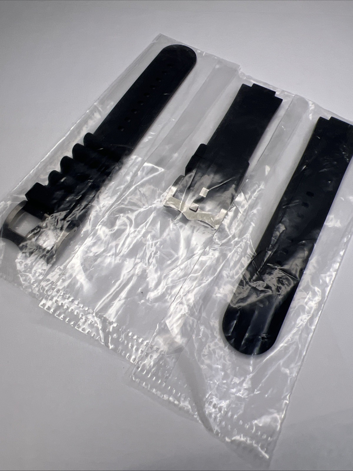 Authentic Tudor Pelagos Black Rubber Watch Strap Band Set For 42mm Pelagos 42