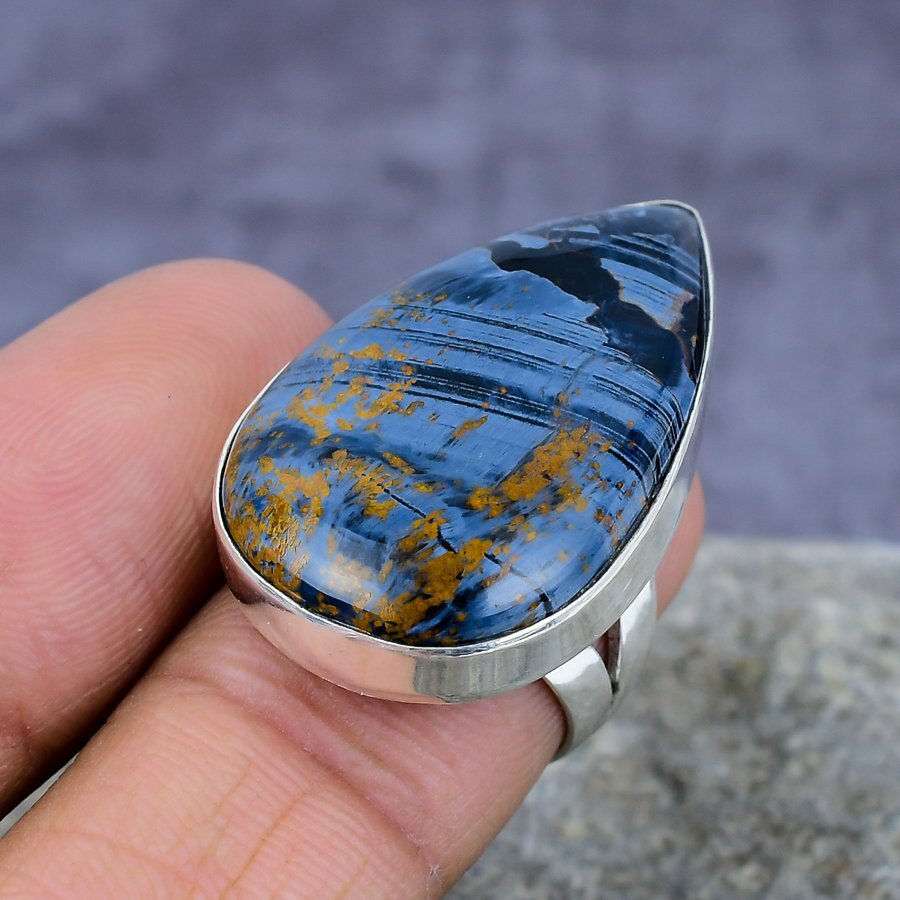 Pietersite Gemstone Handmade Sterling 925 Silver Jewelry Ring For Love