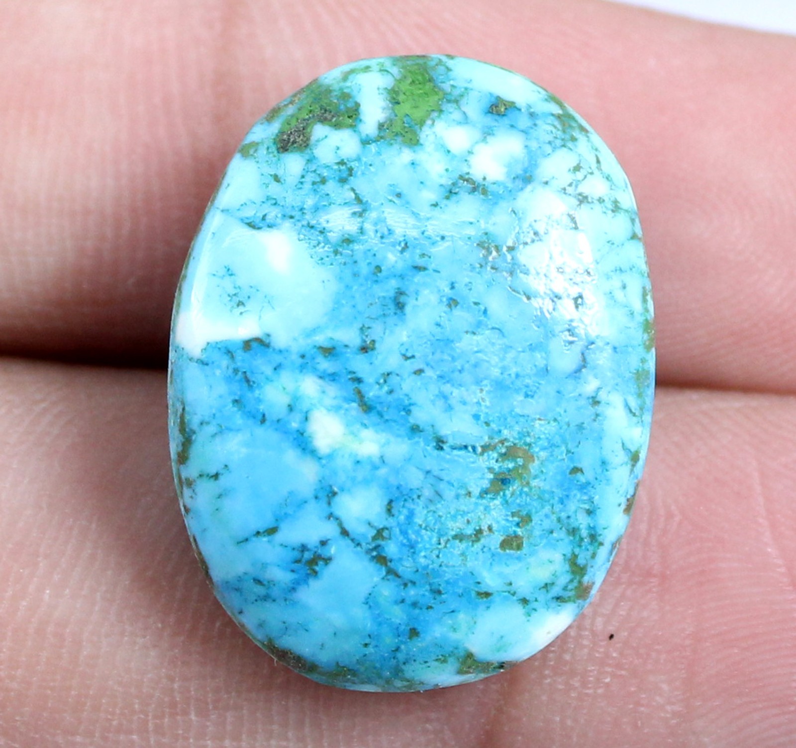 21.25 Ct Oval Shape Arizona Blue Turquoise Natural Gemstone Certified T9267