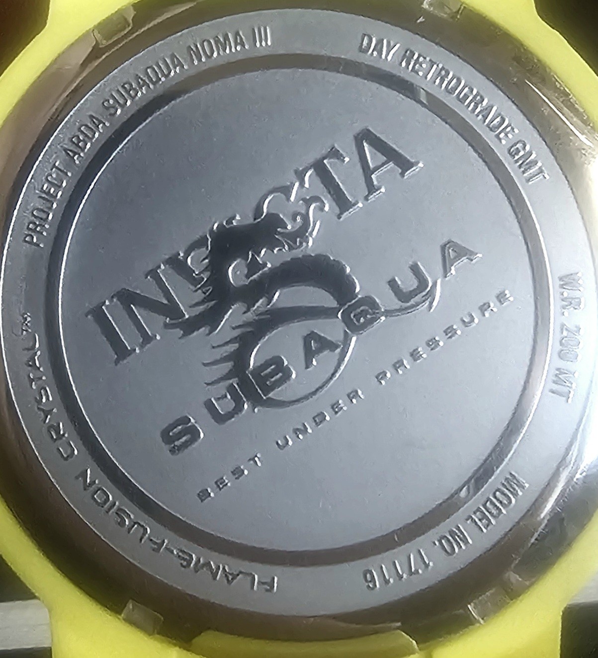 Invicta Subaqua Noma III 17116 Yellow Black Chronograph Men’s Quartz Watch