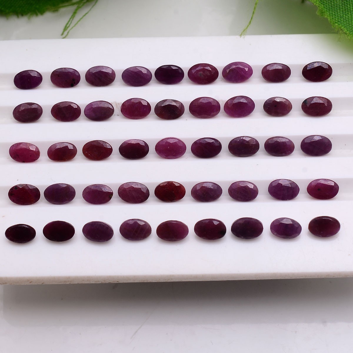 22 Pcs Natural African Ruby Untreated 6mmx4mm Oval Cut Stunning Loose Gemstones