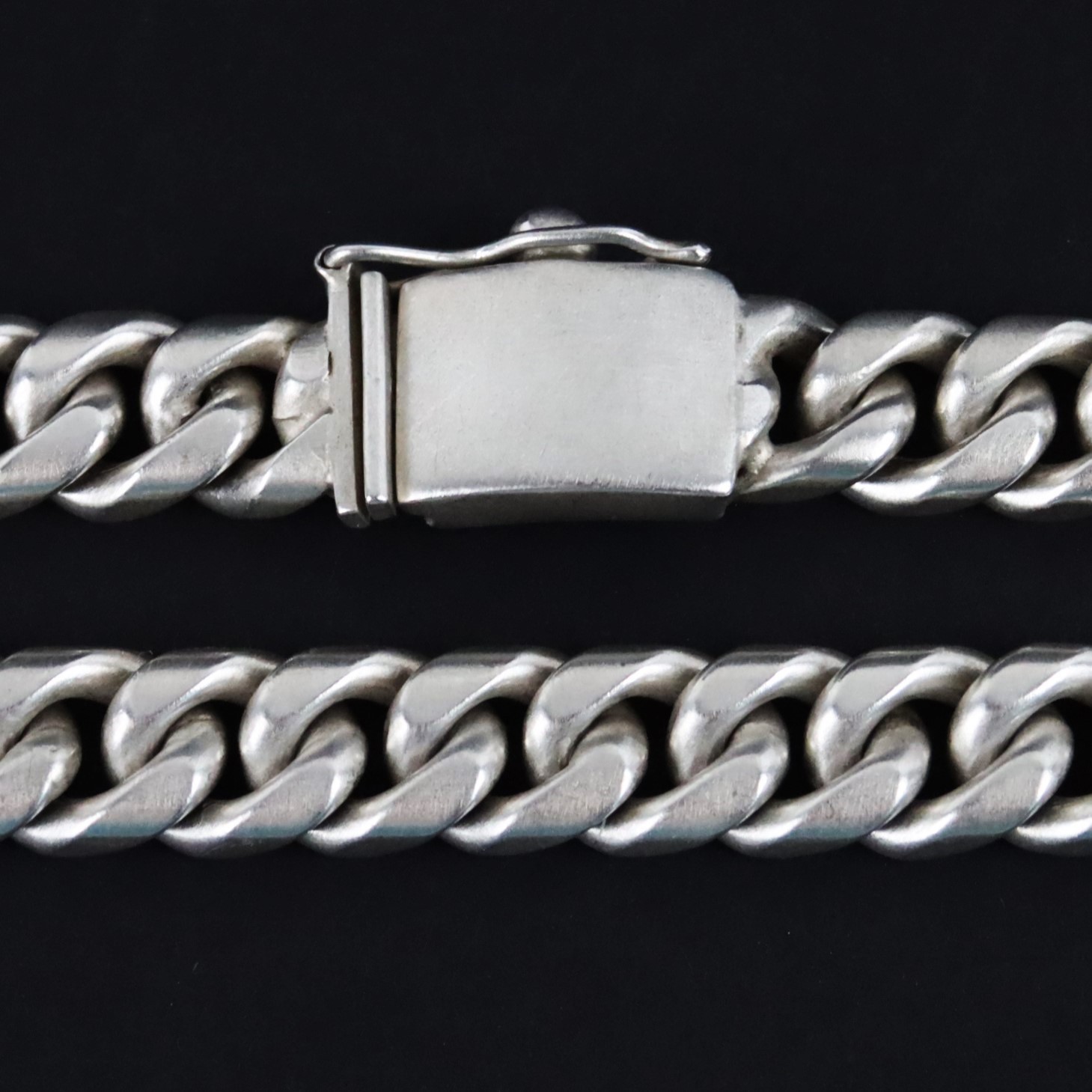 VERSANI 925 Sterling Silver 12.7MM Cuban Link Chain 20″ – 232.9g – Satin Finish