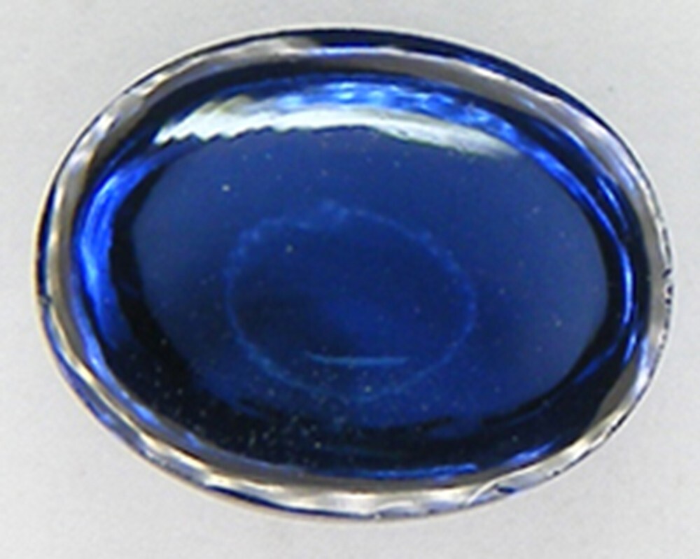 2.96 CT. EXCELLENT CUT OVAL CABOCHON 9×7 MM. BLUE SAPPHIRE LAB CORUNDUM