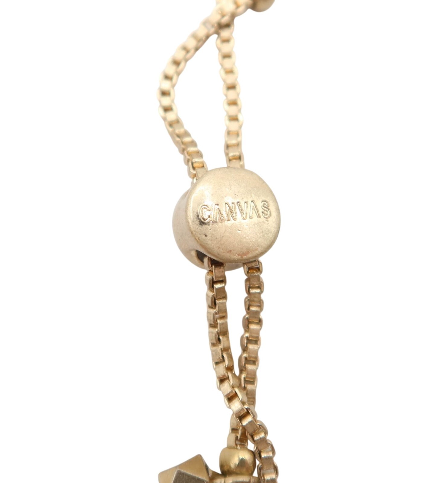 CANVAS STYLE Gold Tone Dainty Star Rhinestone Charm Bracelet Adjustable