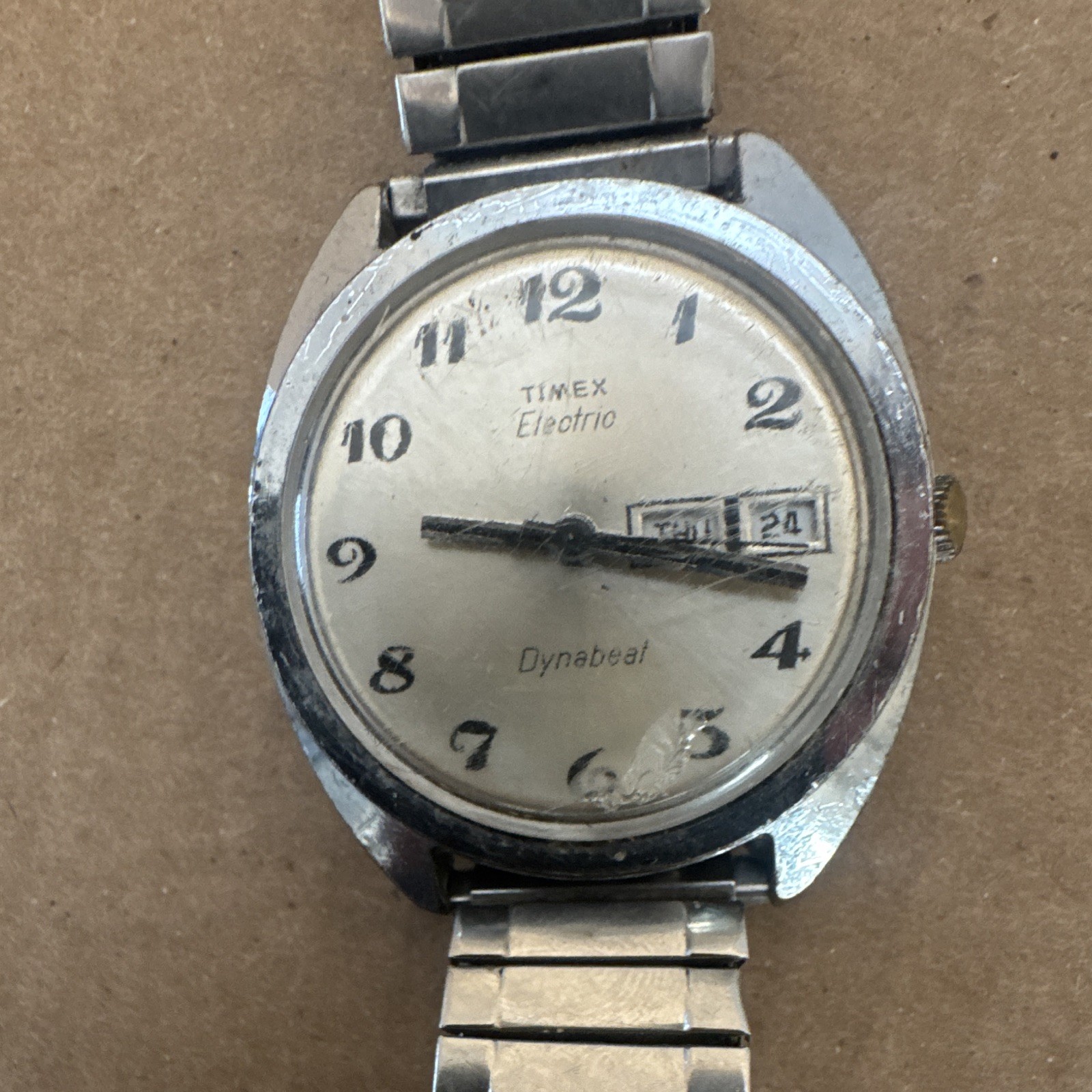 1970s Timex Electric Dynabeat Day/Date Watch Vintage Men’s Watch Very Nice Shape