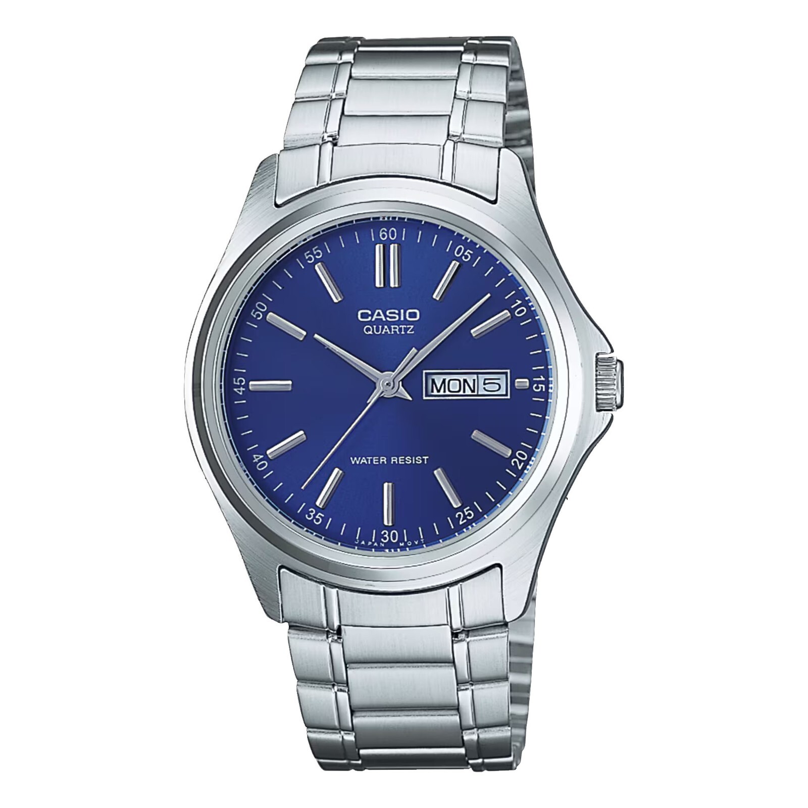Casio MTP1239D-2A Men’s Standard Stianless Steel Blue Dial Analog Day Date Watch
