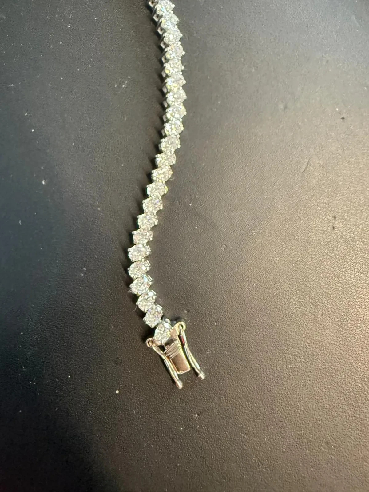 Valentine Gift! Oval Bracelet For Girlfriend Lab Grown Diamond 14K White Gold