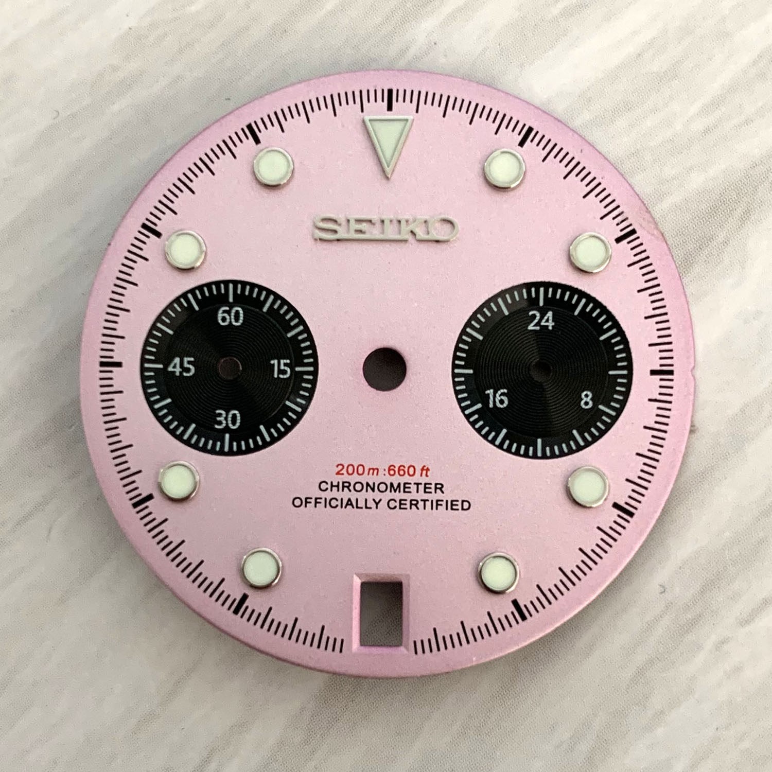29.5mm Multi-functional Watch Dial Green Luminous for VK64 Movement Watch Parts