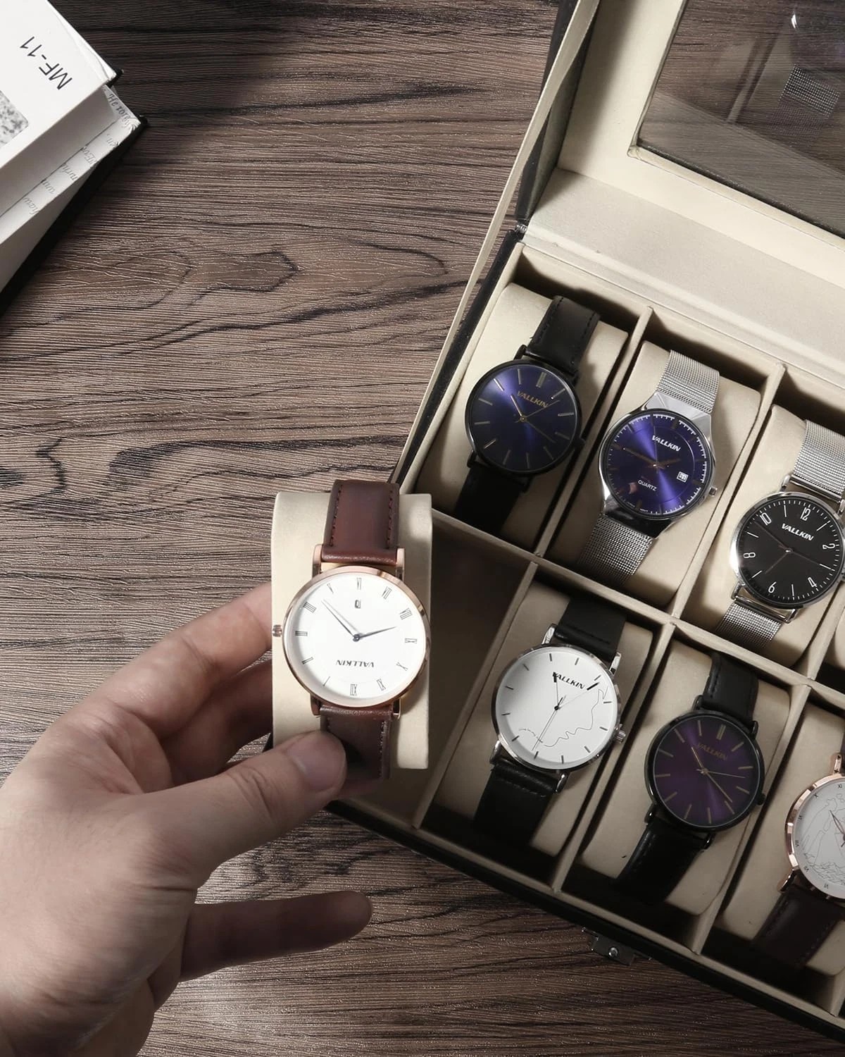 12 Slots PU Leather Watch Box Organizer Box Jewelry Storage Display Case GIFT