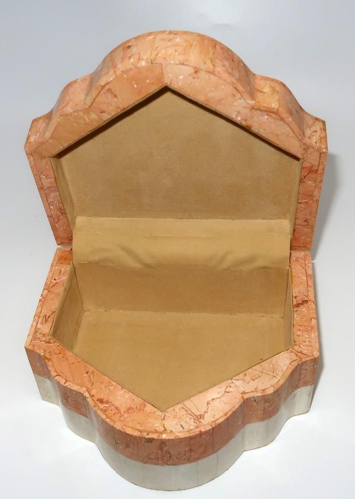 Friends & Co. Philippines Tessellated Marble Casket Jewelry Box, 5 3/8 x 6 1/4″
