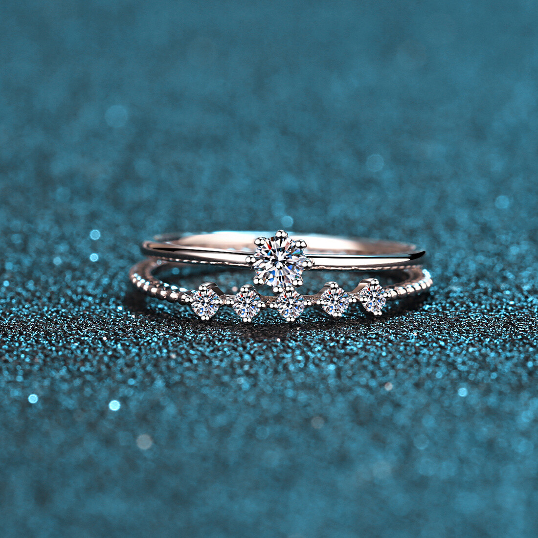 GRA VVS1 Moissanite Diamond Detachable Engagement Wedding Band 14K Gold Finish