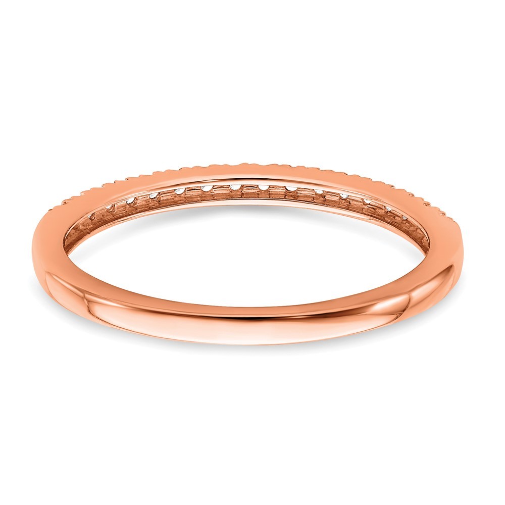 14K Rose Gold Lab Grown Diamond Wedding Band Ring Size 7 for Women
