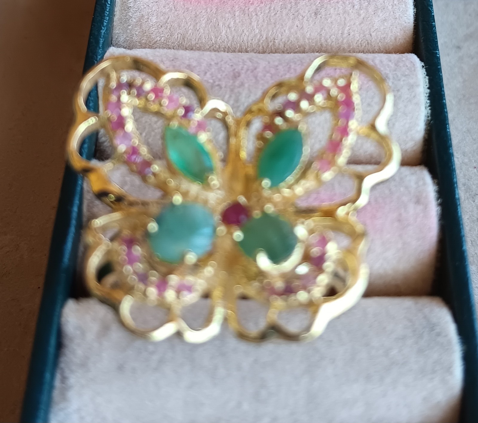 925 Sterling Silver Ring Oval Emerald 5x4mm Ruby Natural Gemstone Jewelry Size 9