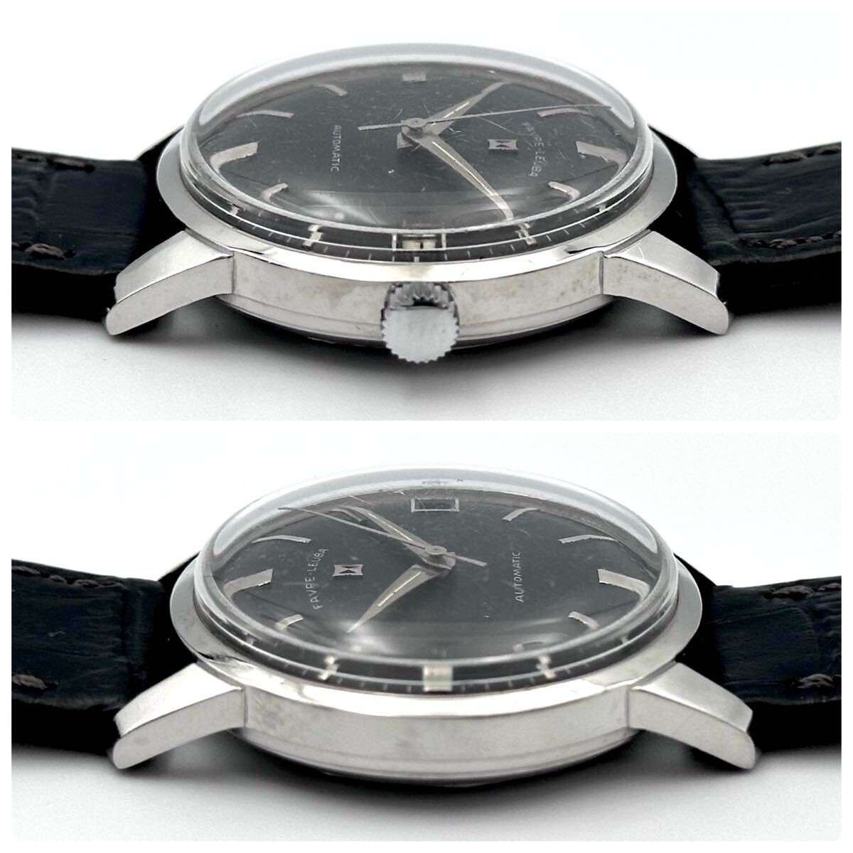 Favre-Leuba 21 Jewels Automatic Vintage Men’s Watch Black Dial Swiss Made