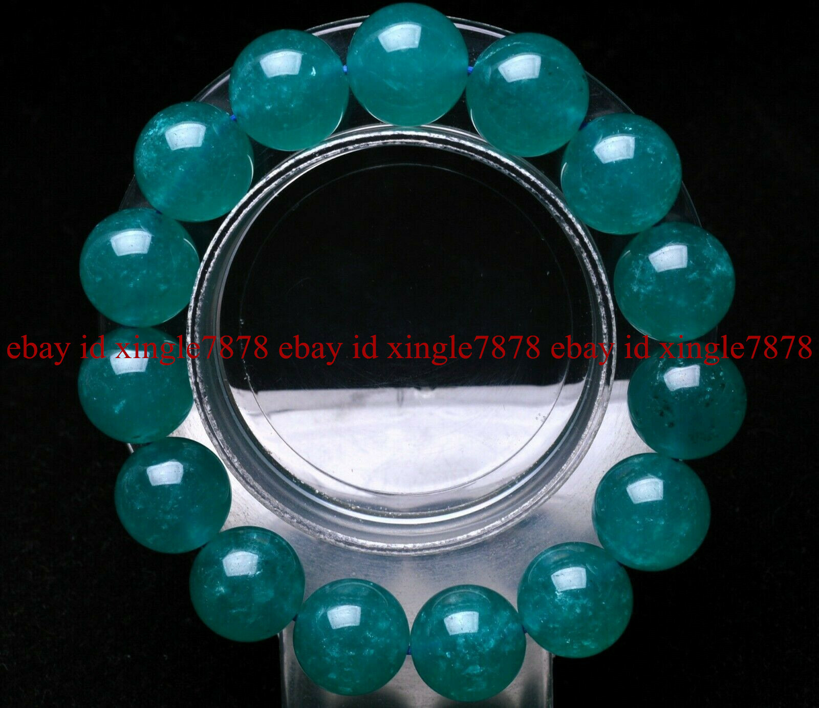 14mm Natural ice Amazonite Mozambique Gemstone Polished Beads Bracelet